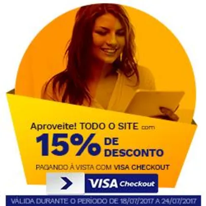 Todo o Site Saraiva Com 15% off à Vista Com Visa Checkout