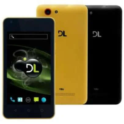 Smartphone DL YZU DS42 Preto - Dual Chip, 3G - Capa Amarela - R$200