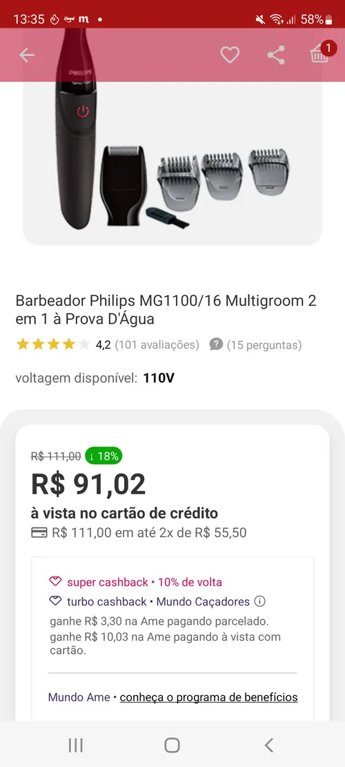 Imagem na descrição da promoção