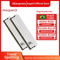 Memória Ram Asgard T3 DDR4 2x8GB 3200mhz Branca