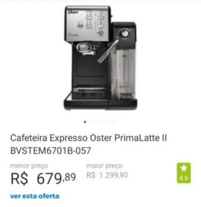 Cafeteira Espresso Prima Latte II, Vermelho, 220v, Oster