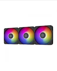 Kit Fan Com 3 Unidades SilverStone Air Nexus 120 ARGB, 120mm, Black, SST-AN120B-ARGB-3PK