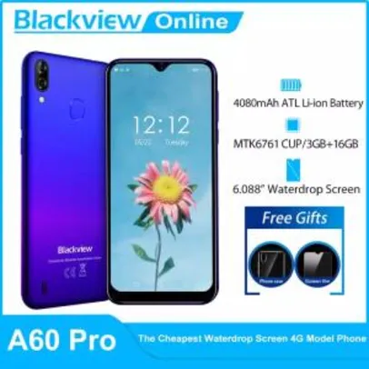 Blackview a60 pro mtk6761 quad core 3gb 16gb | R$510