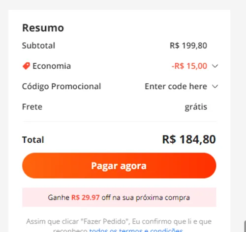 Imagem na descrição da promoção