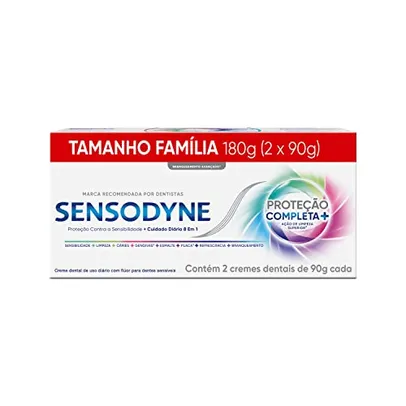 [REC] Kit Sensodyne Proteção Completa+ Pasta de Dente para Dentes Sensíveis, 2 Uni 90g