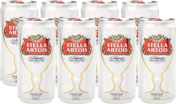 Cerveja Stella Artois 269ml 8unid | R$18