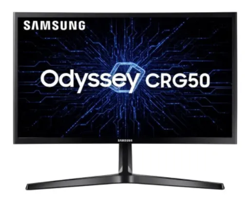 Monitor gamer curvo Samsung 24", FHD, 144Hz, HDMI, DP, Freesync