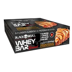 [ PRIME ] Black Skull Whey Bar Gourmet - 12 Unidades 45G Torta De Chocolate E Creme De Amendoim 12g de Proteína