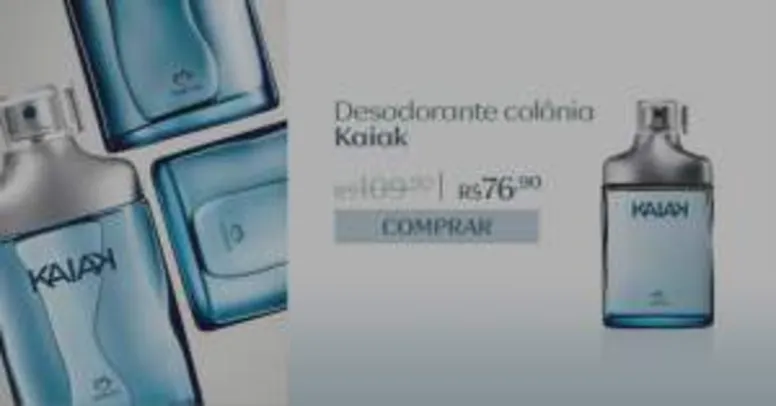 [Natura] Desodorante Colônia Kaiak Masculino com Cartucho - 100ml R$ 76,90