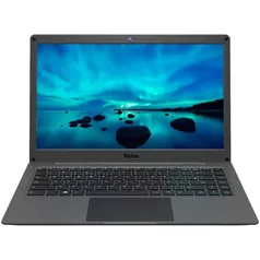 Notebook Philco PNB14 Intel Celeron-N3350 4GB 128GB W10 14&quot; Cinza