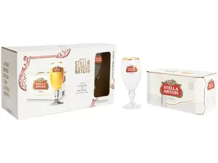 Kit Cerveja Stella Artois American Standard Lager - 269ml 8 Un 1 Taça 