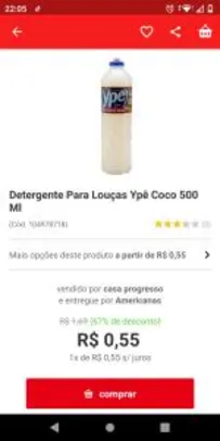 Detergente Para Louças Ypê Coco 500 Ml
