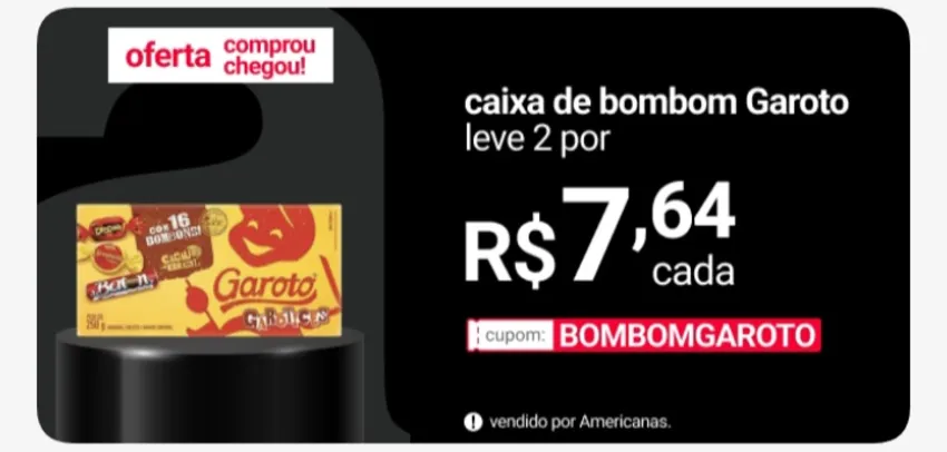 Caixa de Bombom Garoto 250g