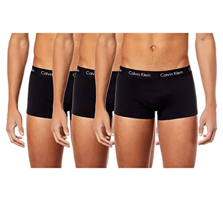 Cuecas low rise trunk kit, Calvin Klein, Masculino, preto, G