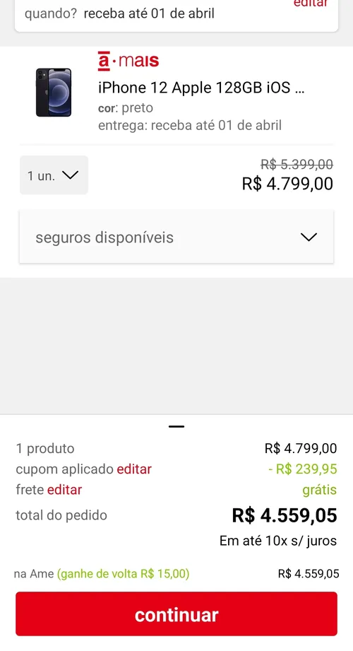 Imagem na descrição da promoção