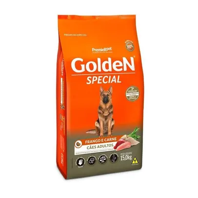 Ração Golden Special Sabor Frango E Carne Cães Adultos 15Kg | R$ 114