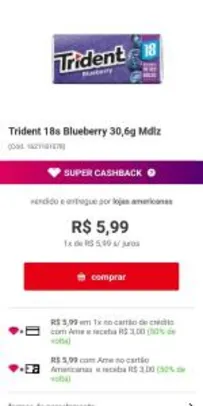 [AME R$ 3]Trident 18's Blueberry | R$ 6