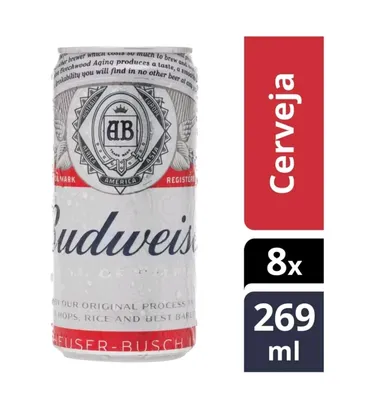 Cerveja Budweiser American Lager 8 Unidades 