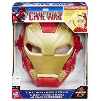 Máscara Eletrônica do Homem de Ferro Marvel Capitão América: Guerra Civil Hasbro Vermelho/Amarelo | R$125