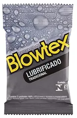 Preservativo Lubrificado, Blowtex, Branco, 3 Unidades