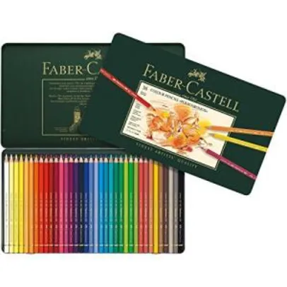 Lápis de Cor Faber Castell Polychromos com Estojo Metálico - 36 Cores | R$180