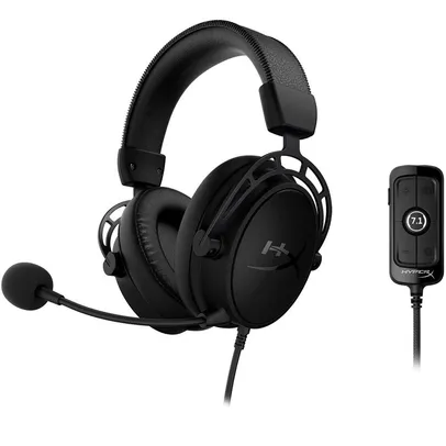 Headset Gamer HyperX Cloud Alpha S Blackout, Som Surround 7.1, Drivers 50mm, Múltiplas Plataformas, USB e P3 - HX-HSCAS-BK/WW