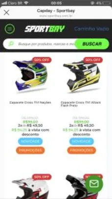 Capacetes para Motocross, vários modelos por R$95