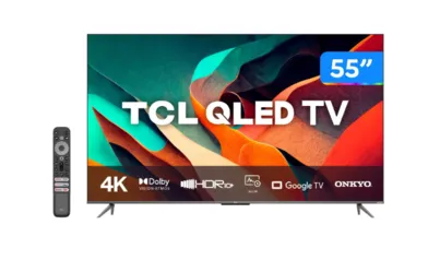 Smart TV 55” 4K UHD QLED TCL 55C635 Wi-Fi