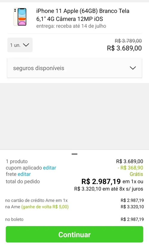 Imagem na descrição da promoção