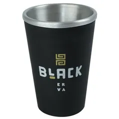 Copo termico de inox black erva 300ml preto tereré suco