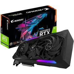 Placa de Vídeo Gigabyte AORUS NVIDIA GeForce RTX 3070 Ti MASTER 8G, LHR, 8GB, GDDR6X, DLSS, Ray Tracing, GV-N307TAORUS M-8GD