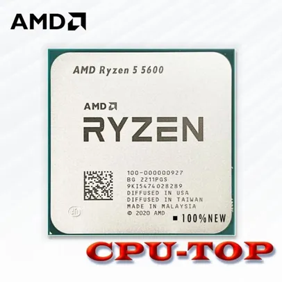 Processador AMD Ryzen 5 5600, 3,5 GHz, 6 núcleos, 12 threads 