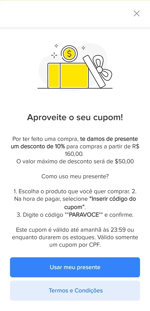 Imagen na descrição da promoção