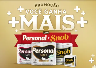 Promoção você ganha mais com Personal e Snob 50% de cashback Limitado a R$15