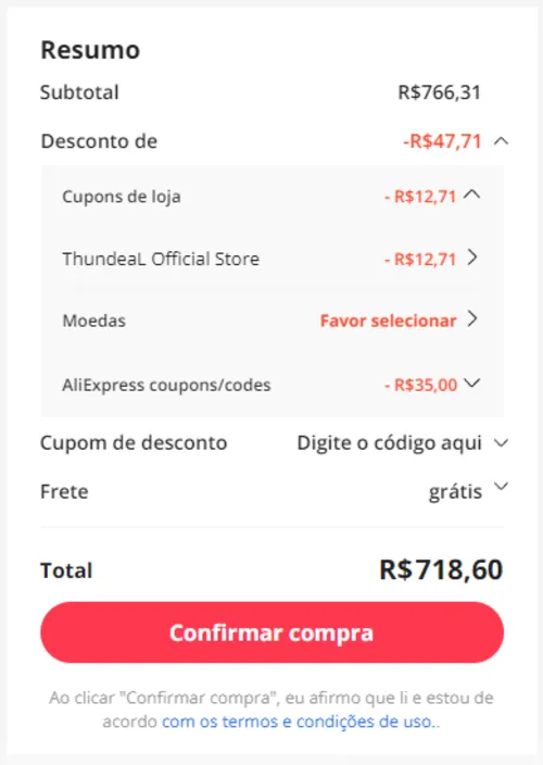 Imagem na descrição da promoção