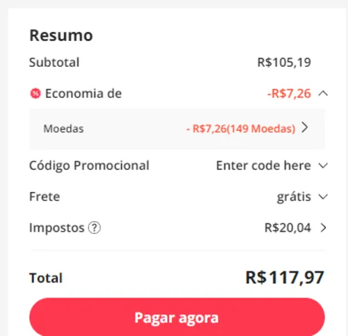 Imagem na descrição da promoção