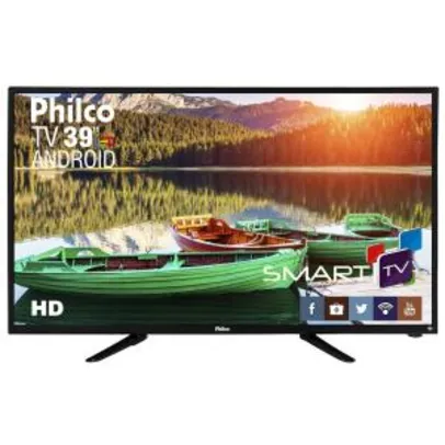Smart TV 39" LED HD PH39N91DSGWA com Wi-Fi Android - Philco | R$1.160