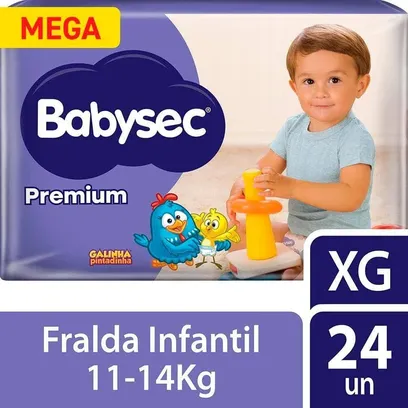 Foto do produto Fralda Galinha Pintadinha Premium Babysec XG - 24 Unidades