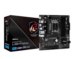 Placa Mãe ASRock B760M PG Lightning, Chipset B760, Intel LGA 1700, mATX, DDR5, 90-MXBM20-A0UAYZ