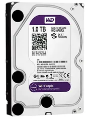 HD WD PURPLE 1TB, 7200 RPM, SATA III 6GB/S, CACHE 64MB, WD10PURX (Próprio p/ DVR e NVR)