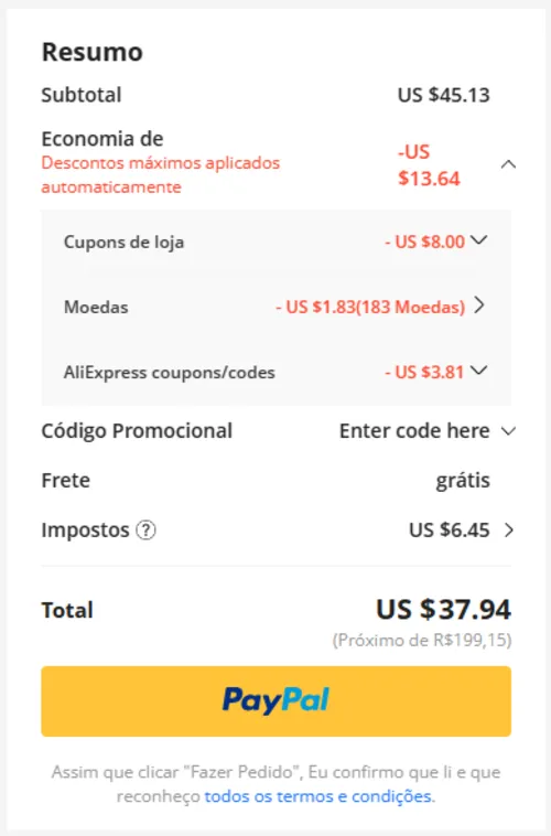 Imagem na descrição da promoção