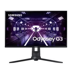 Monitor Gamer Samsung Odyssey G3 24 Full hd, 144Hz, 1ms, FreeSync, hdmi / dp, F24G35TFWL, Preto