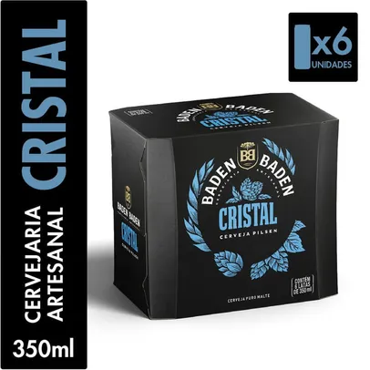 Cerveja Pilsen Cristal Baden Baden Pack 6 Latas 350ml cada