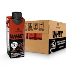 (REC R$4,99 cada) Pack de Whey Zero Lactose Chocolate 15g Piracanjuba 250ml - 12 Unidades