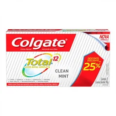 Creme Dental Colgate Total 12 Clean Mint Com 2 Unidades De 90g Cada