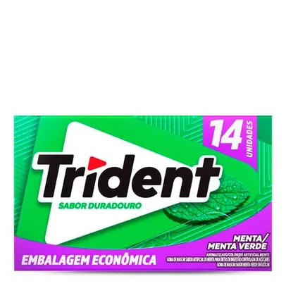 Goma de Mascar Trident Menta Sem Açucar 14 Unidades