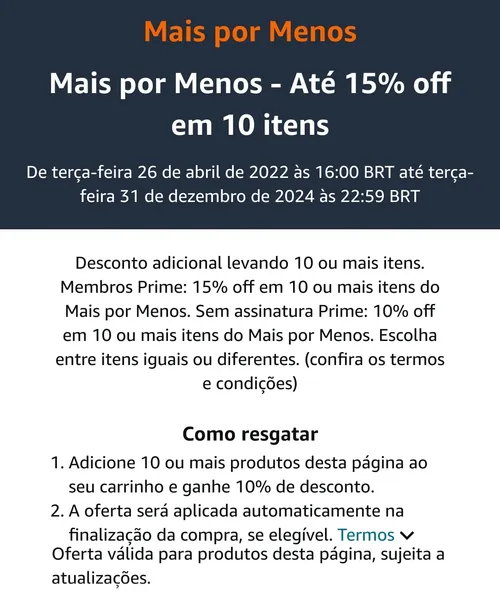 Imagem na descrição da promoção