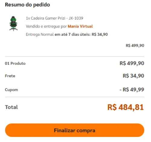 Imagem na descrição da promoção