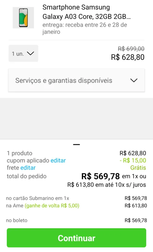 Imagem na descrição da promoção