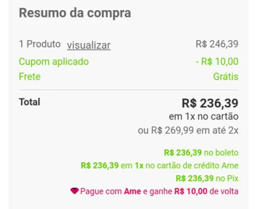 Imagem na descrição da promoção